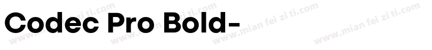 Codec Pro Bold字体转换